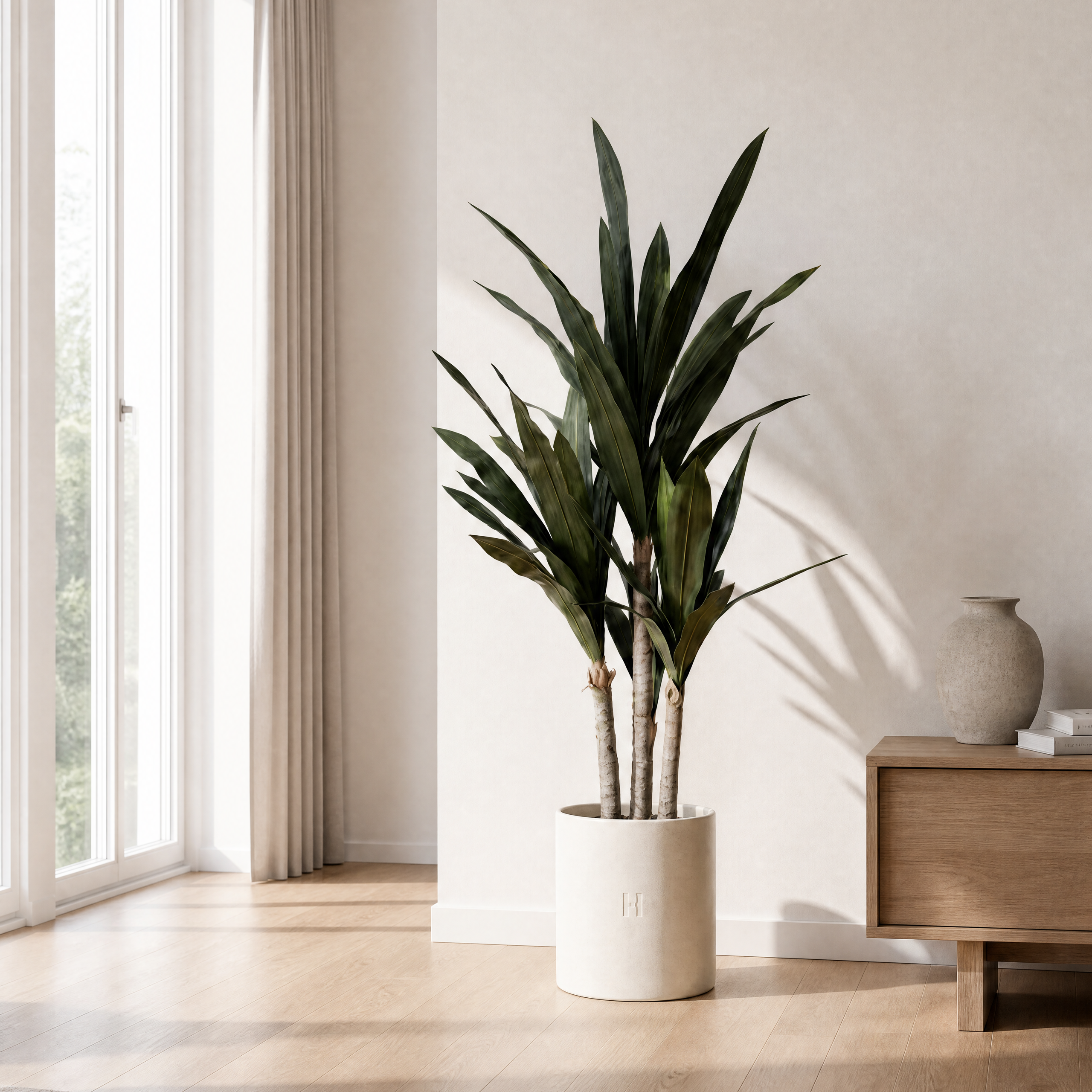 Yucca artificiel HOPER au feuillage real touch ultra réaliste