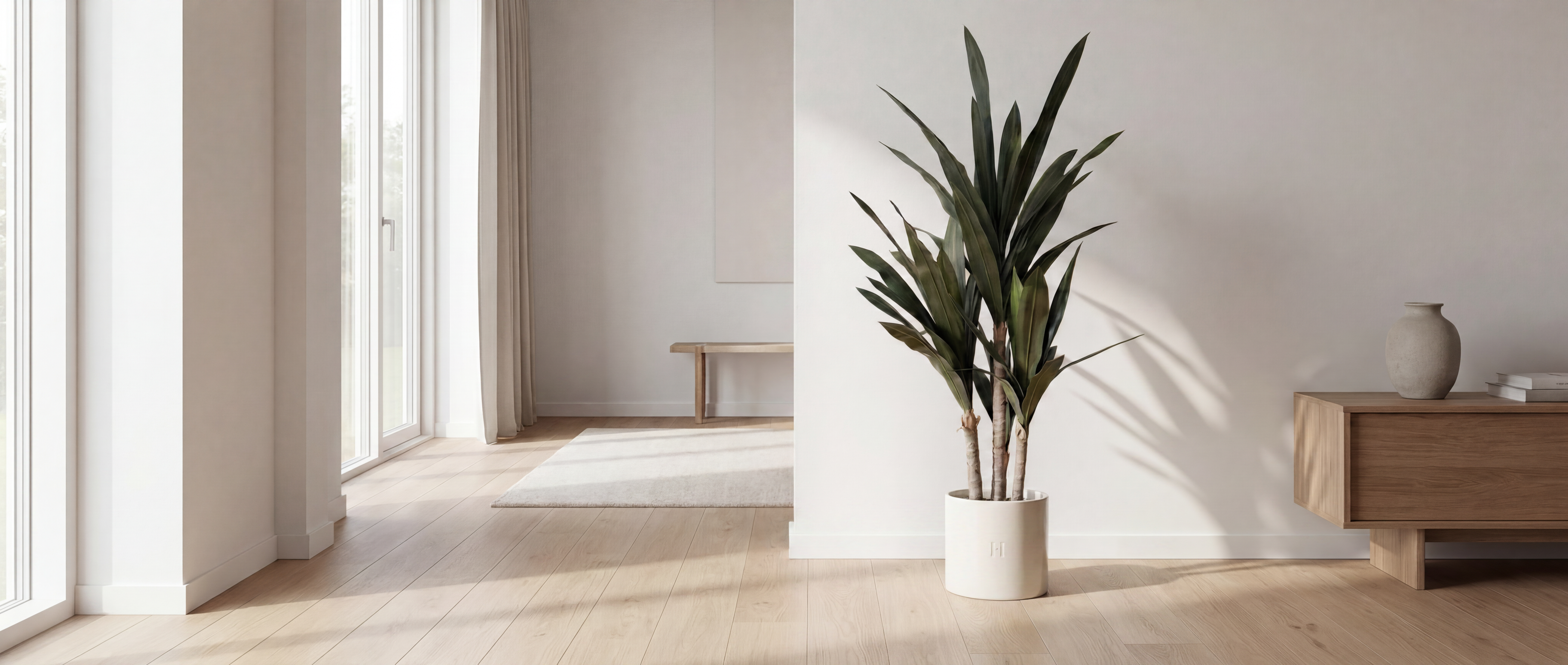 Yucca artificiel HOPER au feuillage real touch ultra réaliste