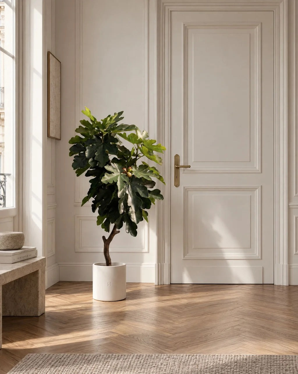 Figuier artificiel HOPER dans une entree, lifestyle HOPER #Taille_130cm