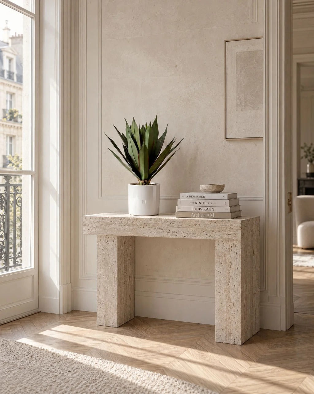 Agave artificiel HOPER sur une console, lifestyle HOPER #Taille_45cm