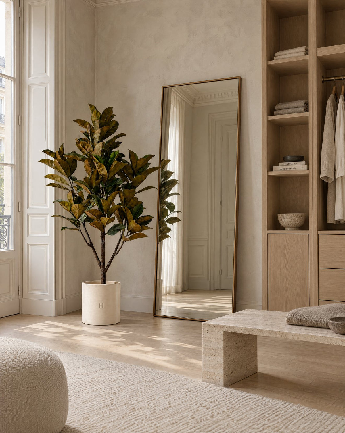 Magnolia artificiel HOPER dans un dressing, lifestyle HOPER #Taille_180cm